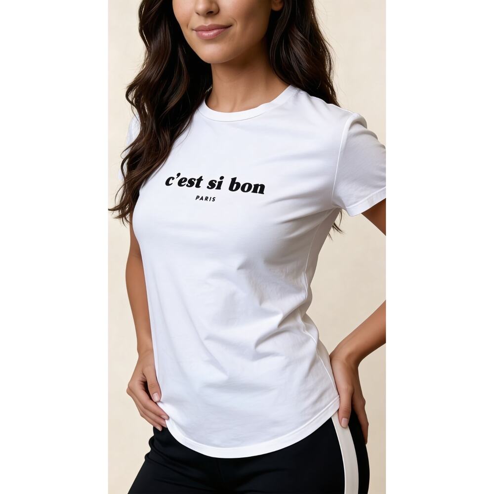 Cotton t-shirt, Banana Republic C'est si bon' Paris graphic tee